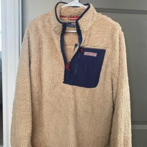 BRAND NEW VINEYARD VINES Stillwater Sherpa Fleece Quarter-Zip